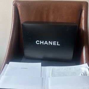 Empty CHANEL Black Box and Dust  bag for Purse